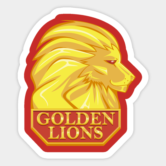 Golden lions Sticker by yeyitoalba